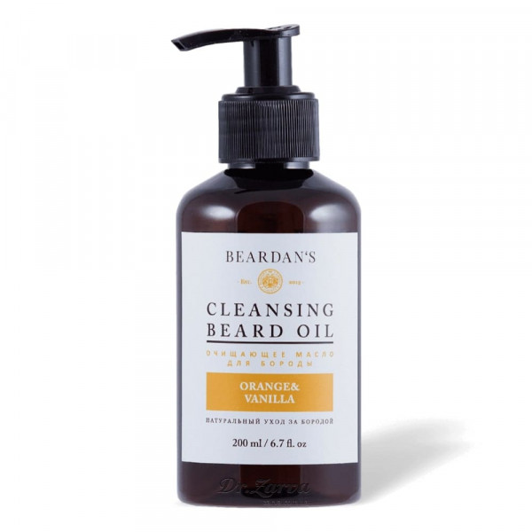 Гидрофильное масло для бороды очищающее BEARDANS Orange & Vanilla 200 мл