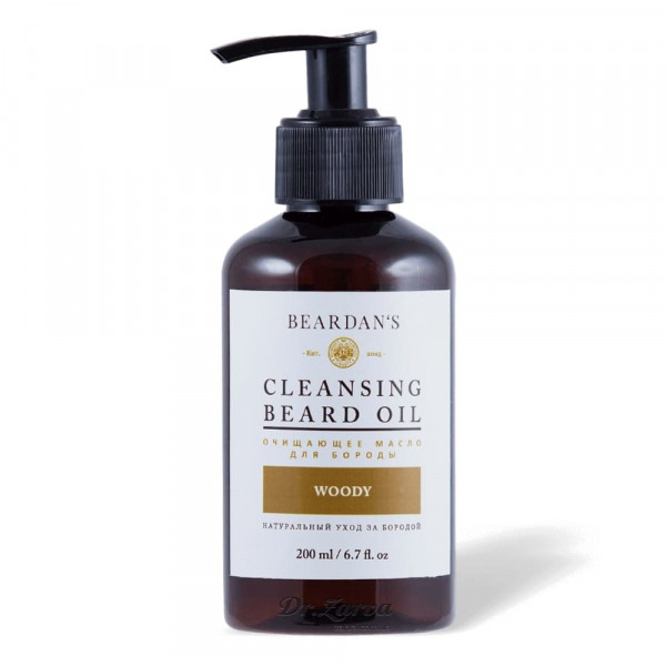 Гидрофильное масло для бороды очищающее BEARDANS Woody 200 мл