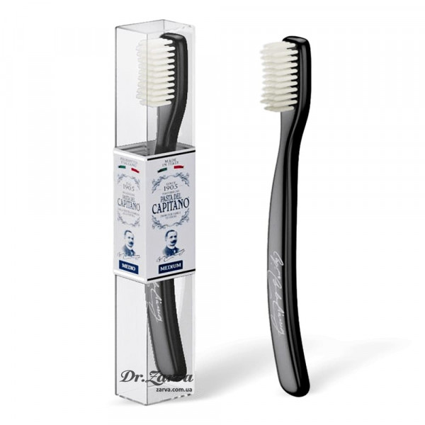 Зубная щетка PASTA DEL CAPITANO Toothbrush серия 1905 средняя жесткость (черная)