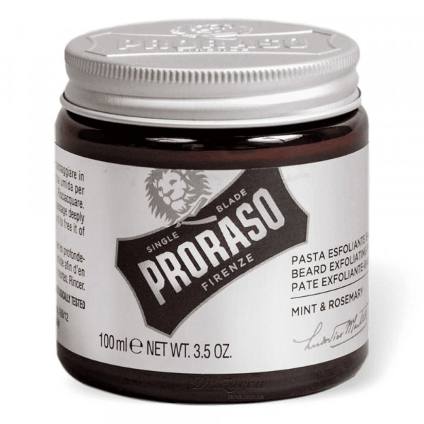 Отшелушивающая паста скраб для лица и бороды PRORASO Beard Exfoliating Paste с ментолом и розмарином 100 мл