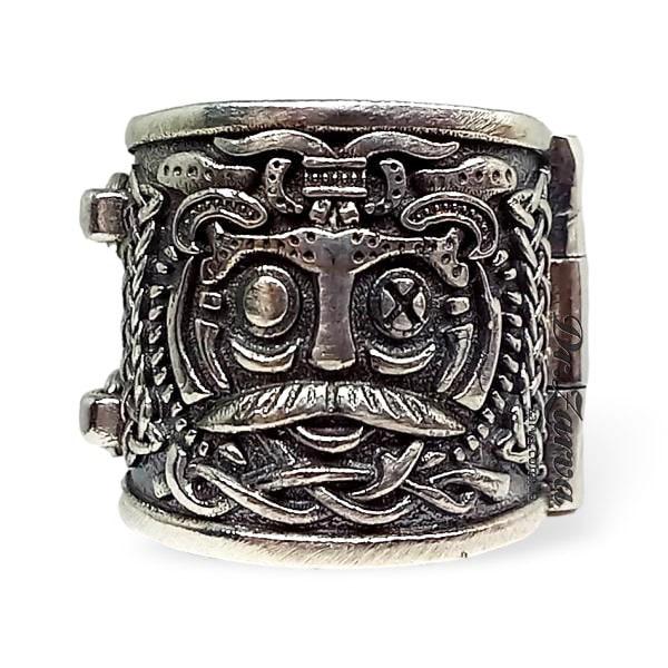 Бусина для бороды и волос ARHAIKA Odin & Valknut (серебро 925 пробы) Большая