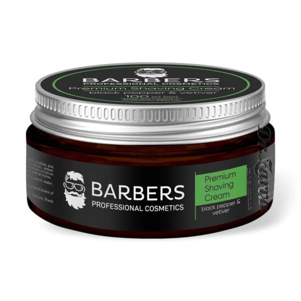Крем для бритья BARBERS Black Pepper-Vetiver тонизирующий 100 мл