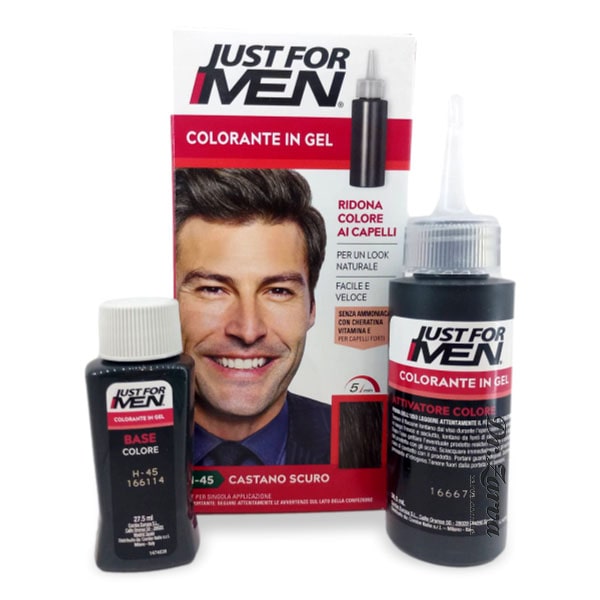 Мужская краска для волос JUST FOR MEN H-45 без амиака (темно-каштановый) 