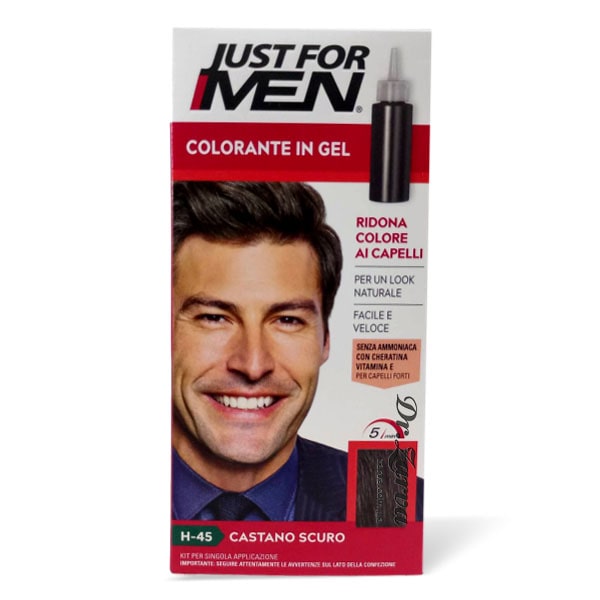 Мужская краска для волос JUST FOR MEN H-45 без амиака (темно-каштановый) 