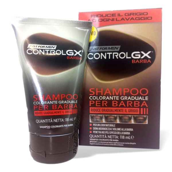 Шампунь для тонировки седины в бороде JUST FOR MEN Control GX Shampoo Colorante Per Barba 118 мл