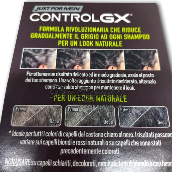 Шампунь для тонировки седины на голове JUST FOR MEN Control GX Shampoo Colorante 118 мл