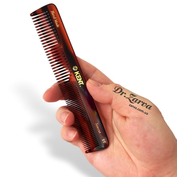 Расческа Kent A 5T для густых и тонких волос средней длины и длинной бороды (169 мм)