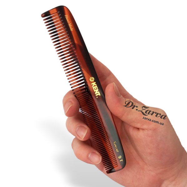 Расческа Kent A 9T для густых и тонких волос короткой длины и короткой бороды (190 мм)