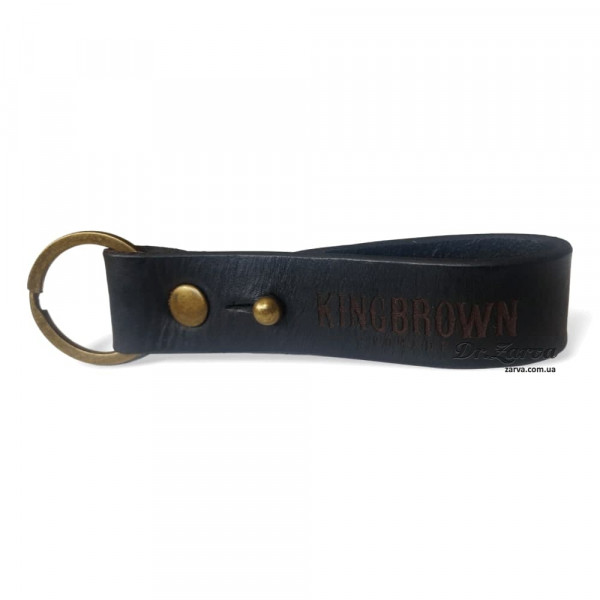 Брелок кожаный KING BROWN Black Leather Key Fob