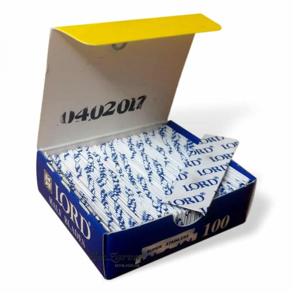 Лезвия для опасных бритв (шаветт) Lord SALOON SUPER STAINLESS половинки 100 шт