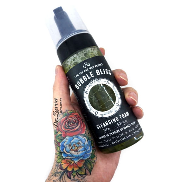 Очищающая пенка для тату мастеров MANLY CLUB Bubble Bliss 160 мл