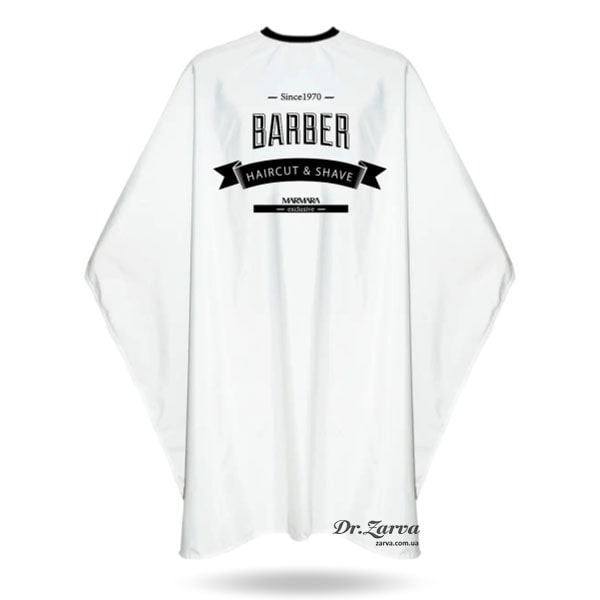 Накидка для стрижки и бритья Barber Marmara белая