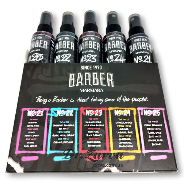 Набор одеколонов после бритья MARMARA BARBER Graffiti Eau De Cologne Spray Set 5 x 50 мл