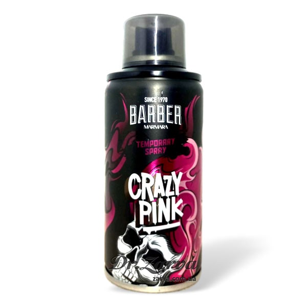 Окрашивающий спрей для волос MARMARA BARBER Temporary Hair Color Crazy Pink розовый 90 г