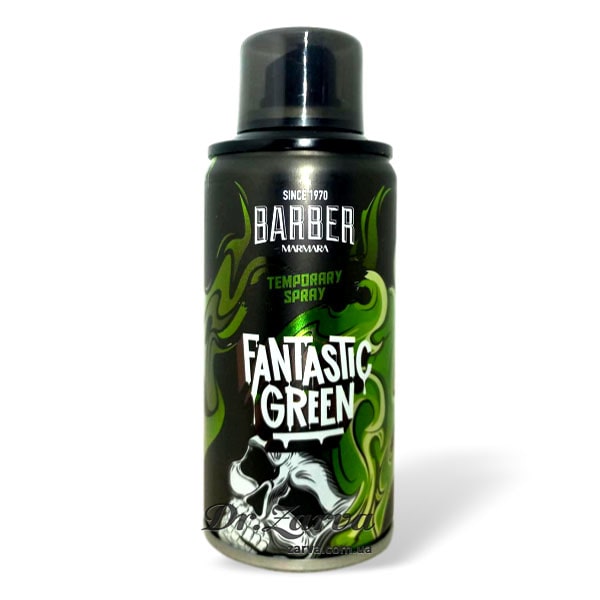 Окрашивающий спрей для волос MARMARA BARBER Temporary Hair Color Fantastic Green зеленый 90 г