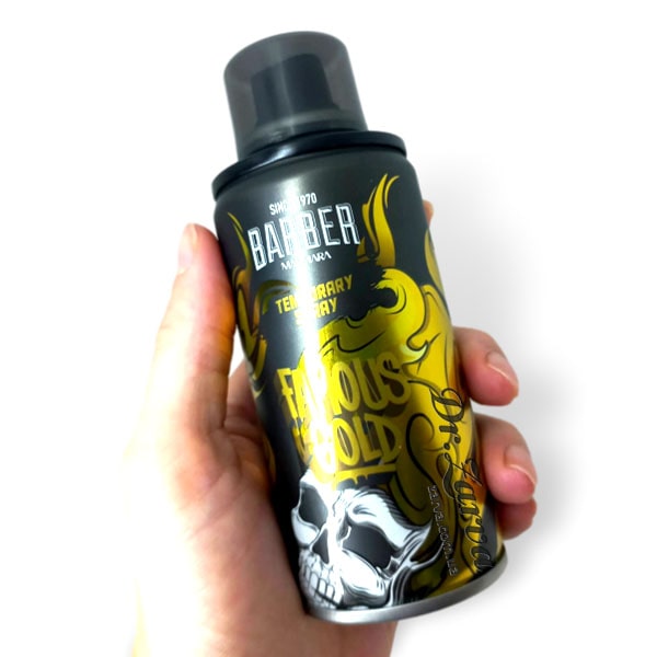 Окрашивающий спрей для волос MARMARA BARBER Temporary Hair Color Famous Gold золотой 90 г
