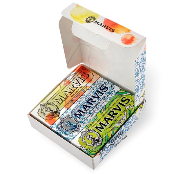 Набор зубных паст MARVIS Tea Collection Kit 3х25мл (Blossom, Earl Grey, Matcha) 3 х 25 мл