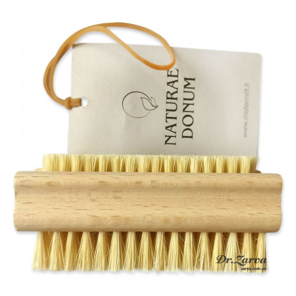 Щетка для ногтей и рук натуральная из кактуса NATURAE DONUM (прямоугольная)