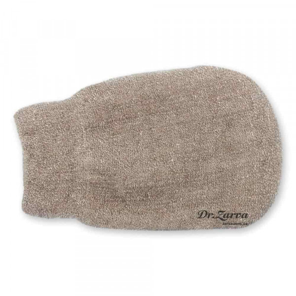 Мочалка варежка из конопли с медной нитью Naturae Donum CANAPA E RAME