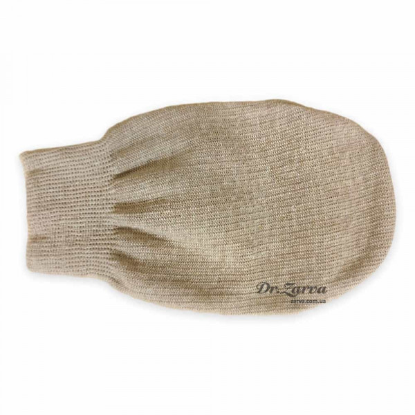 Мочалка варежка из натурального льна Naturae Donum LINO HAMMAM BIO