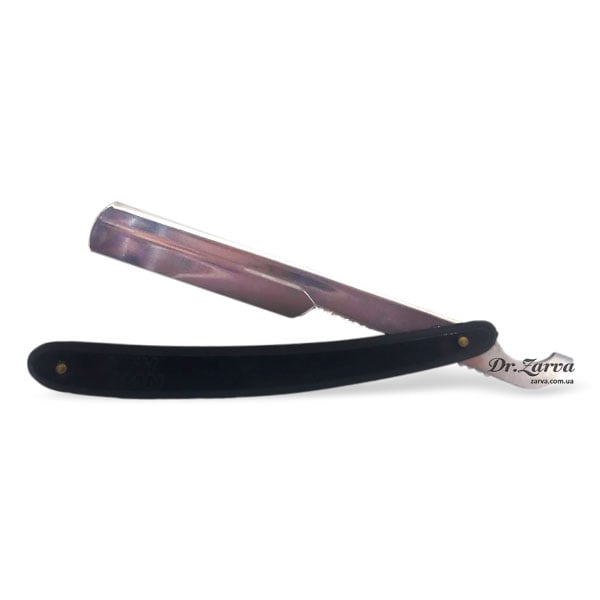 Опасная бритва шаветта NISHMAN с зажимом-пластинами черная