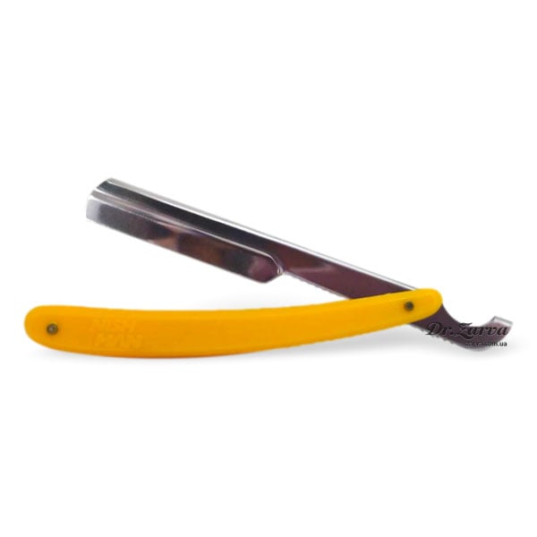 Опасная бритва шаветта NISHMAN с зажимом-пластинами желтая