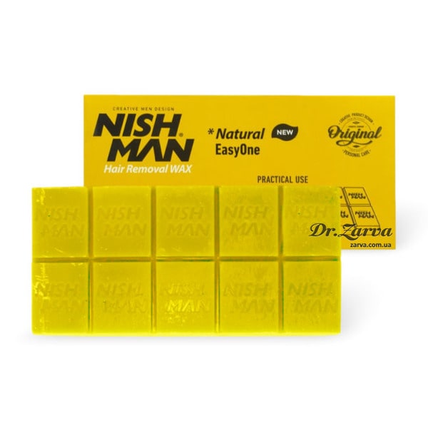 Воск для депиляции NISHMAN Easy One Hair Removal Wax в плитке (желтый) 500 г