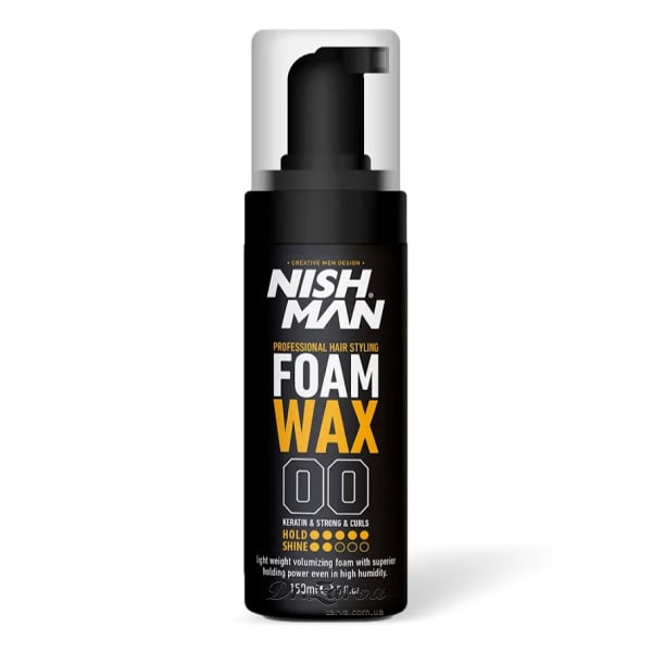 Пена для укладки волос NISHMAN Foam Wax 00 (для кучерявых и волнистых волос) 150 мл