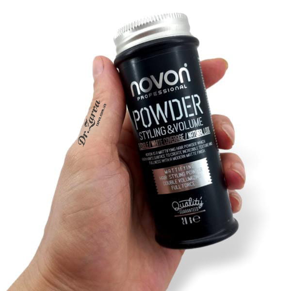Пудра для укладки и временной маскировки седины NOVON Matte Volumizing Powder for Gray Hair Coverage 20 г