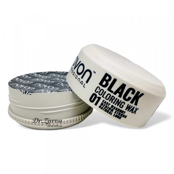 Помада для укладки и тонировки волос NOVON Coloring Wax 01 Black 100 мл