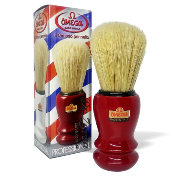 Помазок для бритья OMEGA 10108 Кабан (красный)