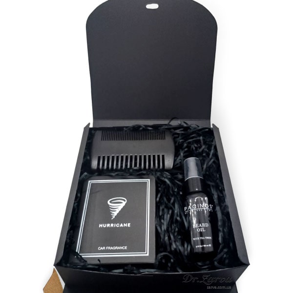 Набор по уходу за бородой Bearded Only с аромасаше для авто Hurricane