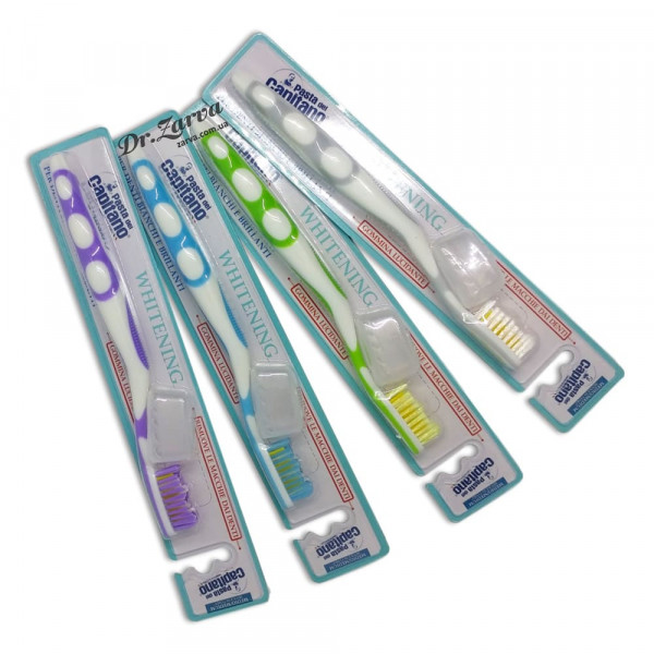 Зубная щетка Pasta del Capitano Toothbrush WHITENING with Polishing Rubber (голубая)