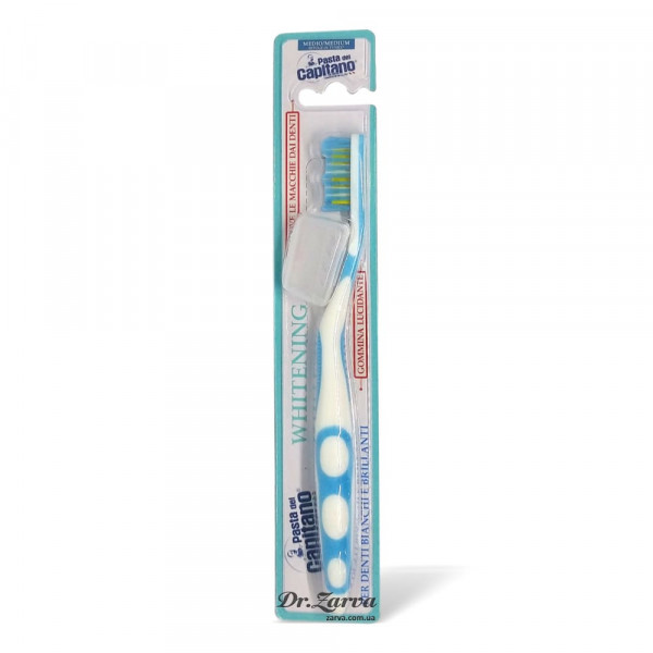 Зубная щетка Pasta del Capitano Toothbrush WHITENING with Polishing Rubber (голубая)