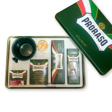 Набор для бритья PRORASO Refreshing Shaving Set Metal в металлической коробке (из 5-ти предметов)