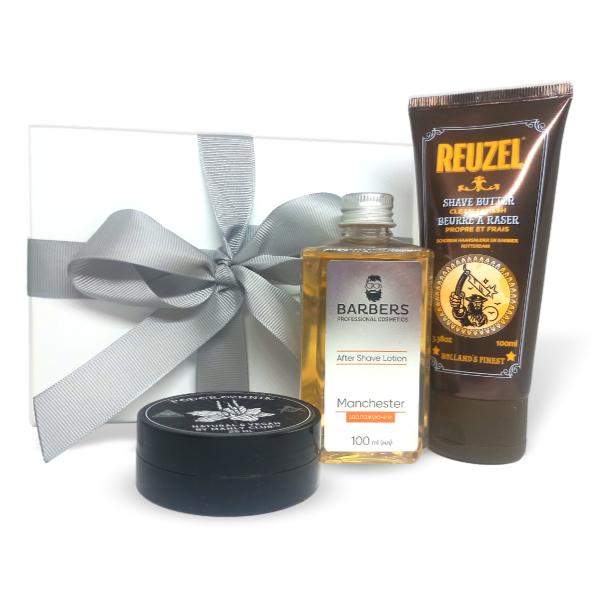 Набор для бритья REUZEL, MANLY, BARBERS (баттер+лосьон+бальзам от порезов)