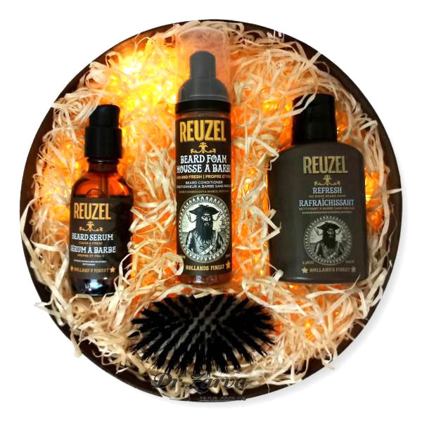 Набор для ухода за бородой REUZEL Premium Light Box Set (мерцающий огоньками)