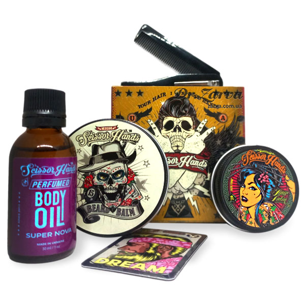 Набор для ухода за бородой, телом и волосами SCISSOR HANDS Falen Angel