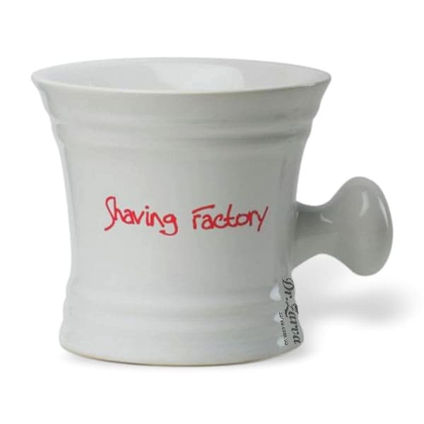 Чаша для взбивания пены THE SHAVE FACTORY с ручкой (белая)