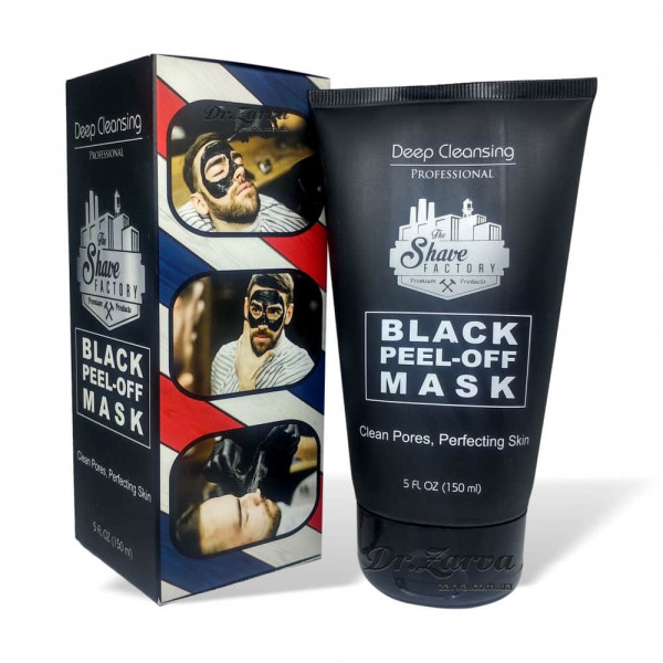 Черная маска для лица THE SHAVE FACTORY Black Peel Off Mask 150 мл