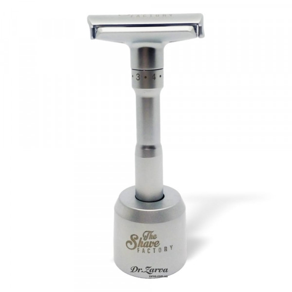 Станок для бритья Т-образный THE SHAVE FACTORY Safety Razor с регулируемой высотой лезвия с подставкой