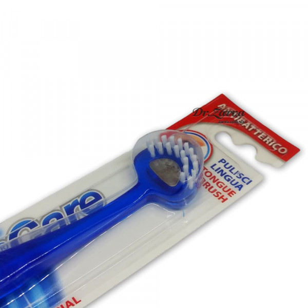 Щетка для чистки языка SILVER CARE Antibacterial синяя