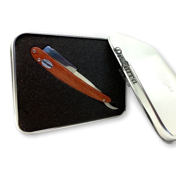 Опасная бритва шаветта ANTIGA BARBEARIA DE BAIRRO Wooden Barber Razor Shavette в подарочной коробке