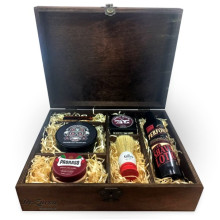 Набор для бритья и ухода за усами в деревянной шкатулке The Shave & Moustache Ritual