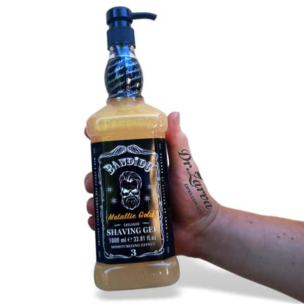 Гель для бритья BANDIDO Shaving Gel Gold прозрачный с дозатором 1000 мл