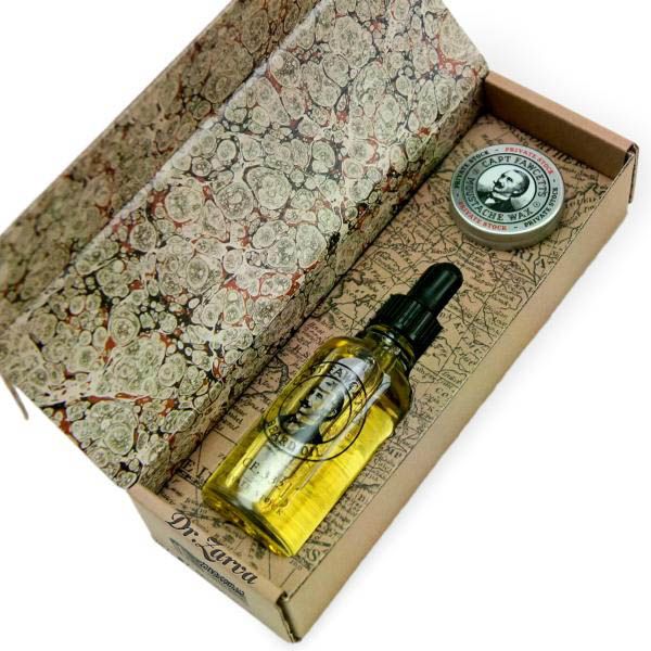 Набор для бороды и усов CAPTAIN FAWCETT Private Stock (масло + воск)