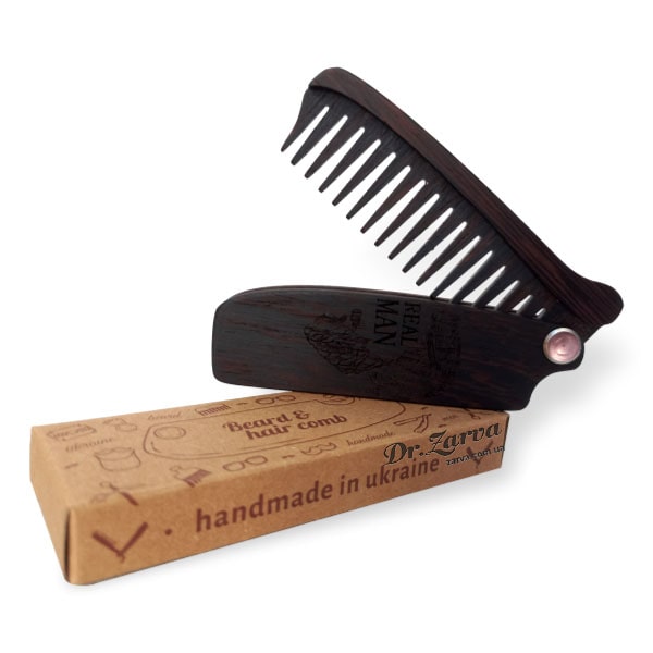 Гребень для бороды в форме опасной бритвы ENJOY THE WOOD Real Man