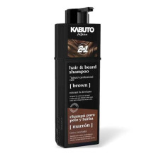 Окрашивающий шампунь для тонировки бороды и волос KABUTO KATANA Brown Shampoo 60 сек (каштановый) 200 мл