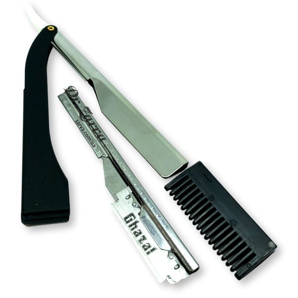 Опасная бритва шаветта KIEPE черная с защитой на лезвие