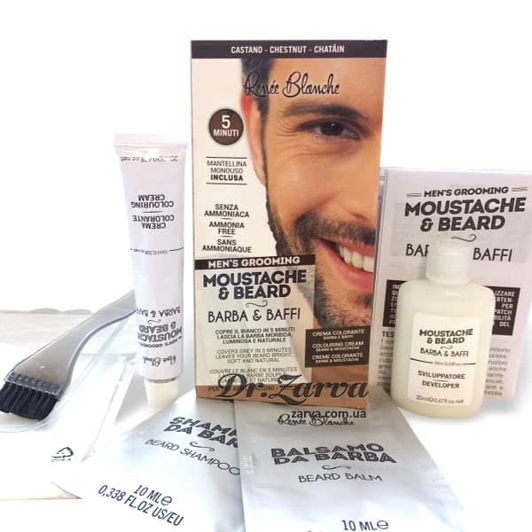 Краска для бороды и усов RENEE BLANCHE Moustache & Beard Chestnut без аммиака (каштановый)